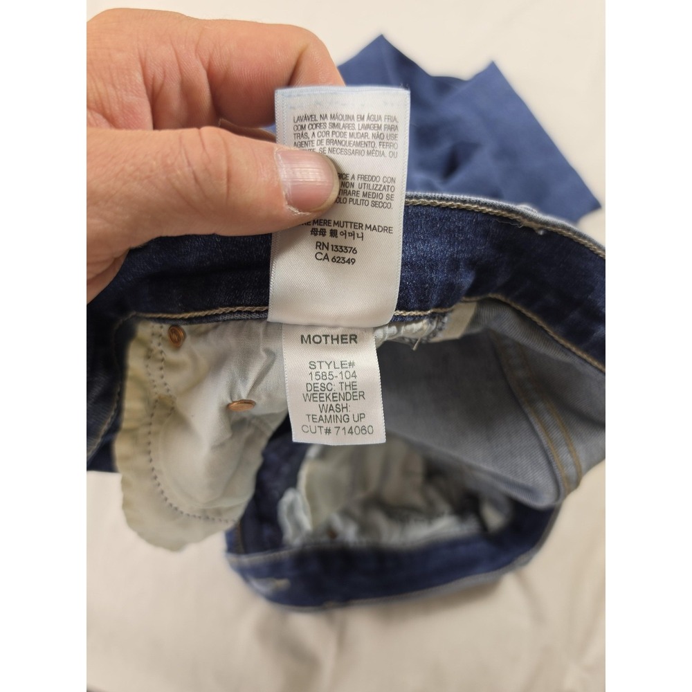 Mother Jeans Womens 26 Blue The Weekender Mid Rise Flare Stretch Denim 1585-104 - Picture 6 of 13